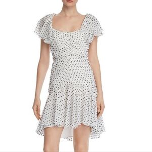 Bardot Jesse Ruched Polka Dot Dress